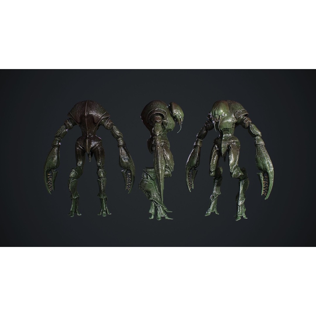 Crab Creature 3D Model – Low Poly Animated Fantasy Character, FBX - View 5