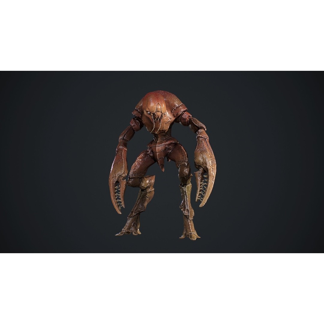 Crab Creature 3D Model – Low Poly Animated Fantasy Character, FBX - View 9