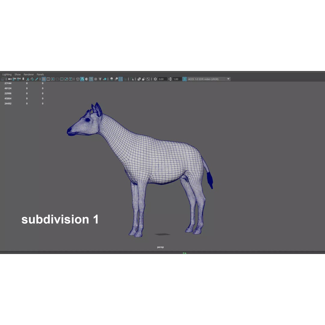 Okapi 3D Model – Low Poly Animated Rigged Game Asset, FBX - View 13