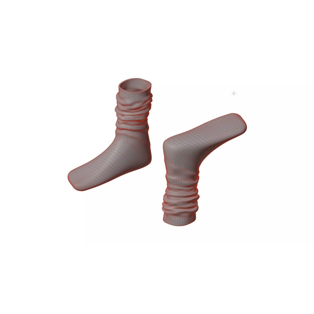Nike Dri Fit Socks 3D Model – Low Poly Game Asset, FBX, PBR Textures - View 17