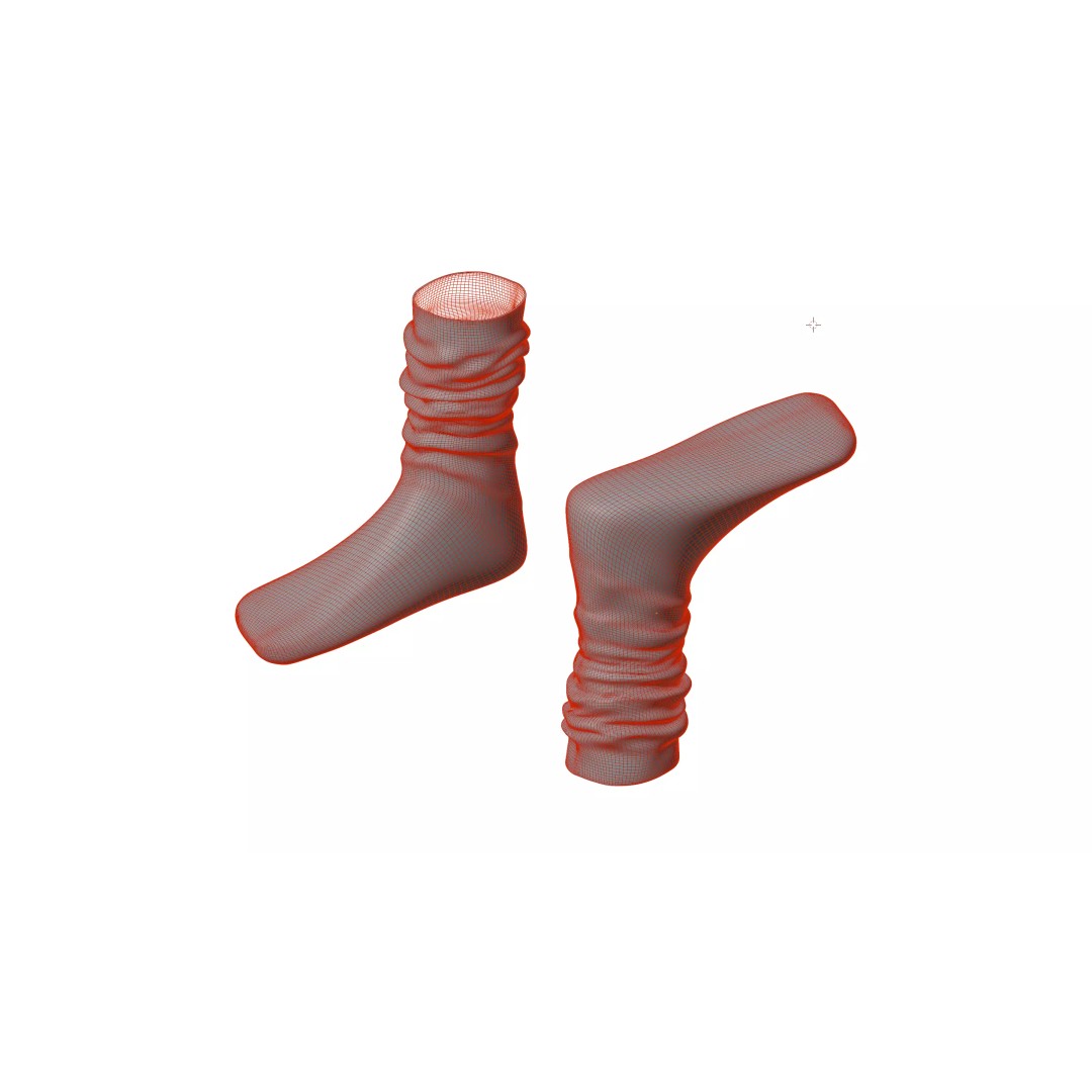 Nike Dri Fit Socks 3D Model – Low Poly Game Asset, FBX, PBR Textures - View 18