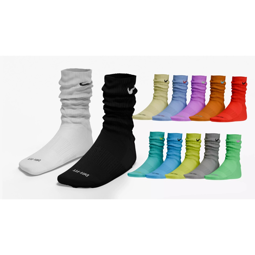 Nike Dri Fit Socks 3D Model – Low Poly Game Asset, FBX, PBR Textures - View 2