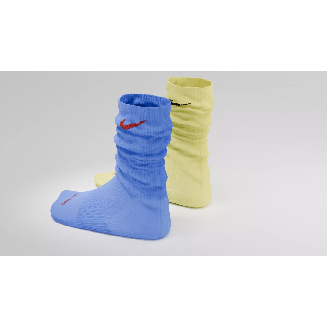 Nike Dri Fit Socks 3D Model – Low Poly Game Asset, FBX, PBR Textures - View 25