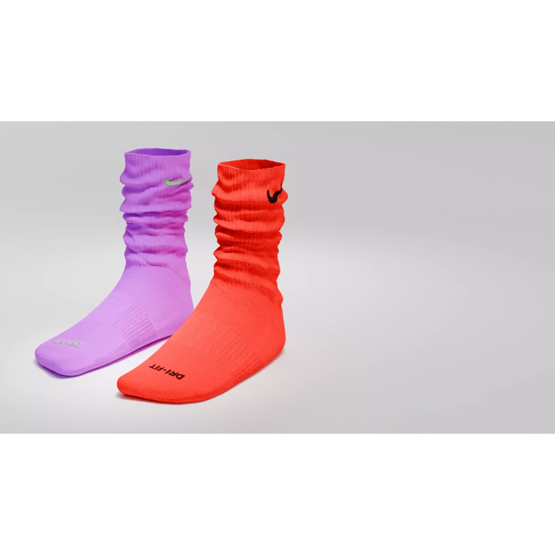 Nike Dri Fit Socks 3D Model – Low Poly Game Asset, FBX, PBR Textures - View 34