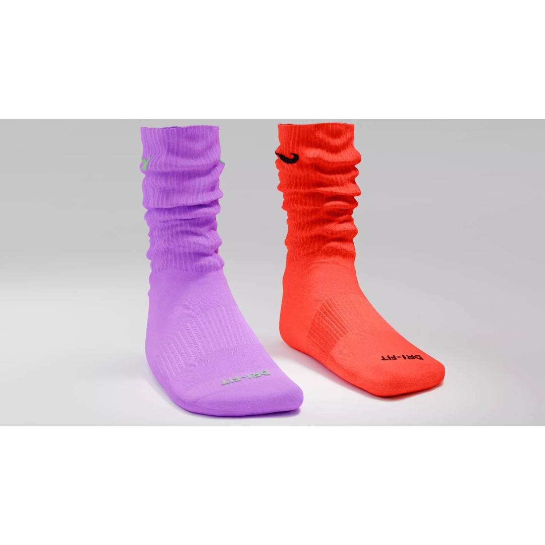Nike Dri Fit Socks 3D Model – Low Poly Game Asset, FBX, PBR Textures - View 37