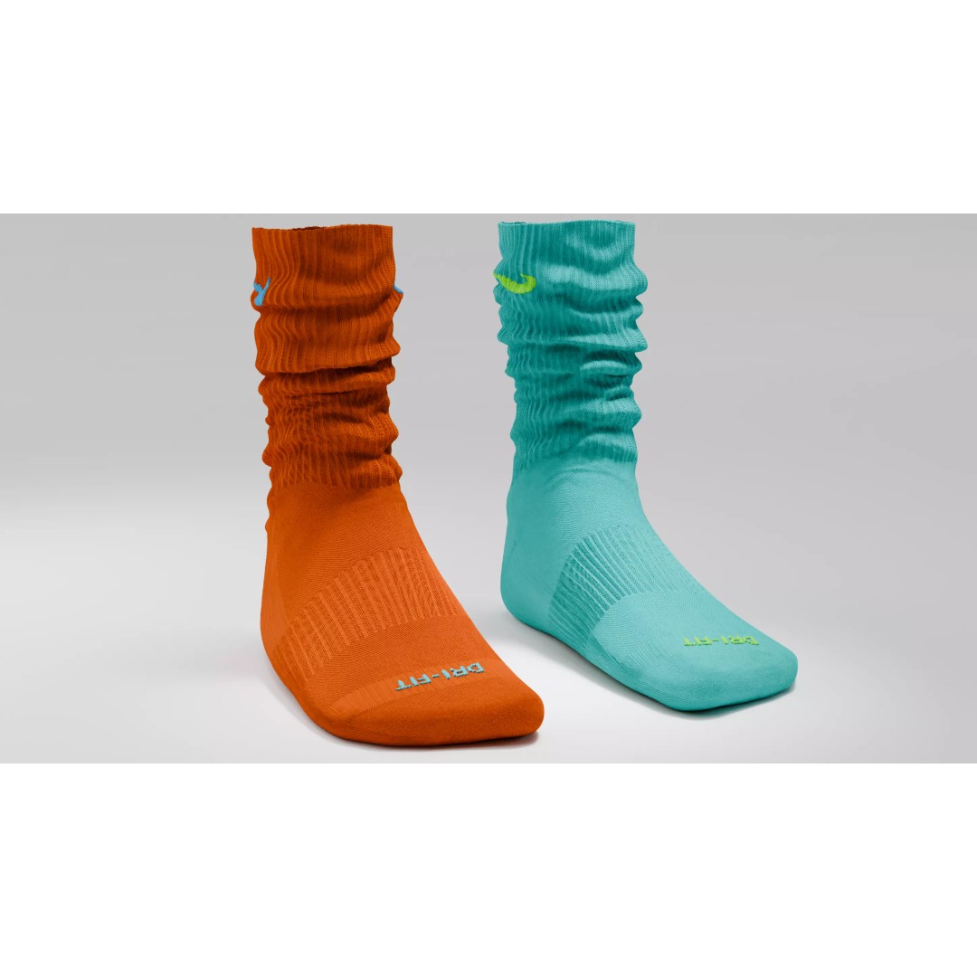 Nike Dri Fit Socks 3D Model – Low Poly Game Asset, FBX, PBR Textures - View 47