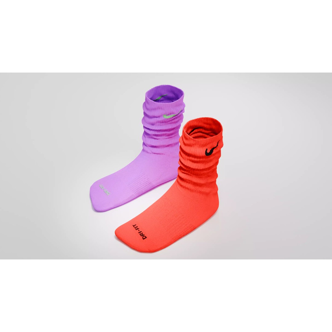 Nike Dri Fit Socks 3D Model – Low Poly Game Asset, FBX, PBR Textures - View 5