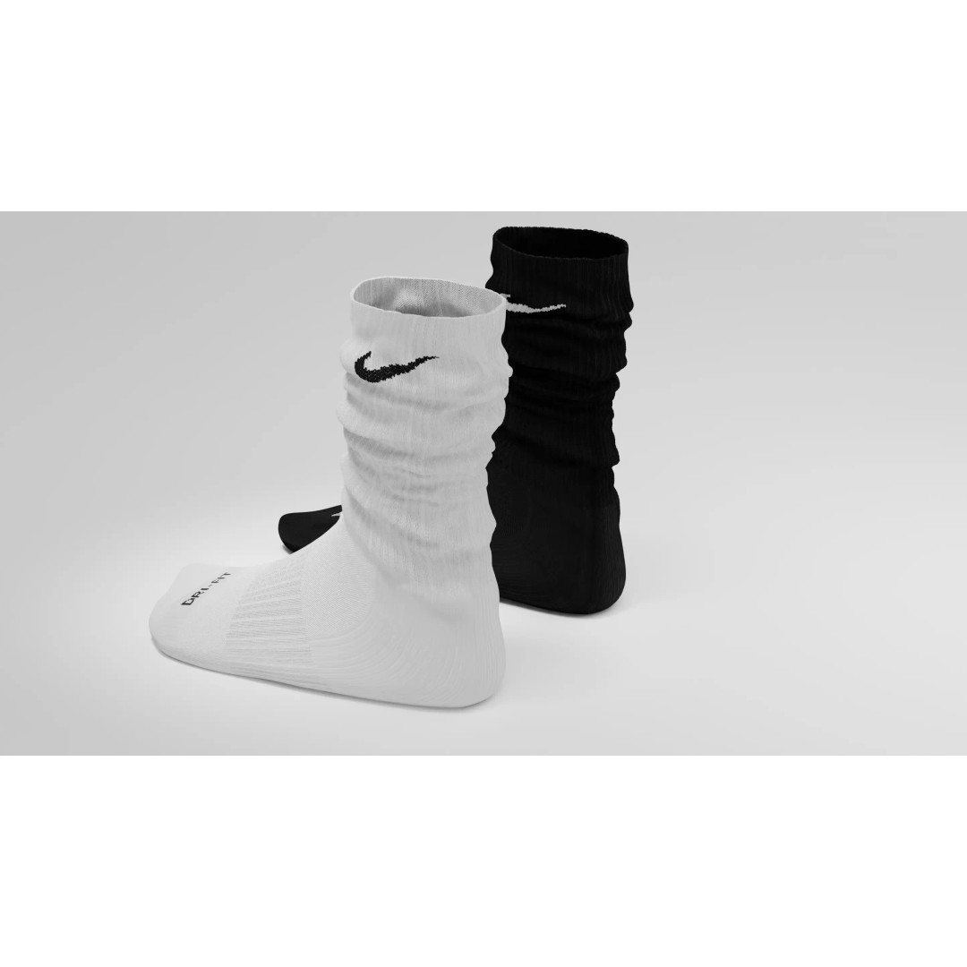Nike Dri Fit Socks 3D Model – Low Poly Game Asset, FBX, PBR Textures - View 9