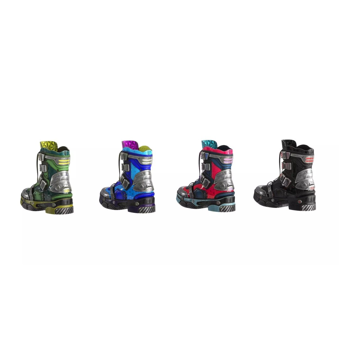Cyberpunk Boots 3D Model – Low Poly Futuristic Footwear, FBX - View 18