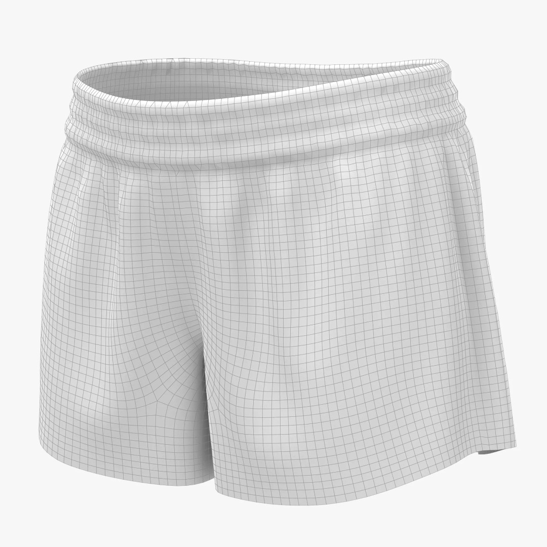 Realistic Shorts 3D Model – High-Quality PBR Textures, FBX, OBJ - View 8