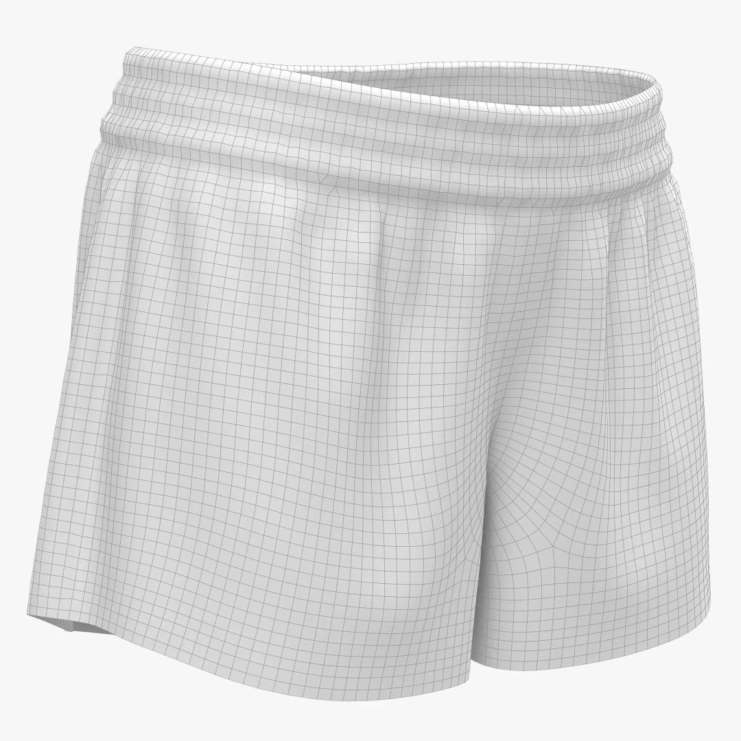 Realistic Shorts 3D Model – High-Quality PBR Textures, FBX, OBJ - View 9