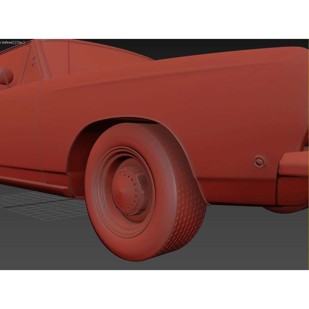 1968 Plymouth GTX 3D Model – High Poly Game Asset, FBX, OBJ - View 14