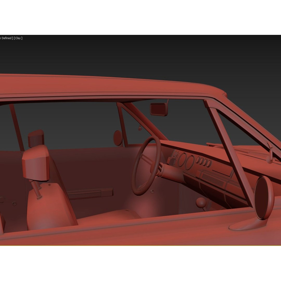 1968 Plymouth GTX 3D Model – High Poly Game Asset, FBX, OBJ - View 17