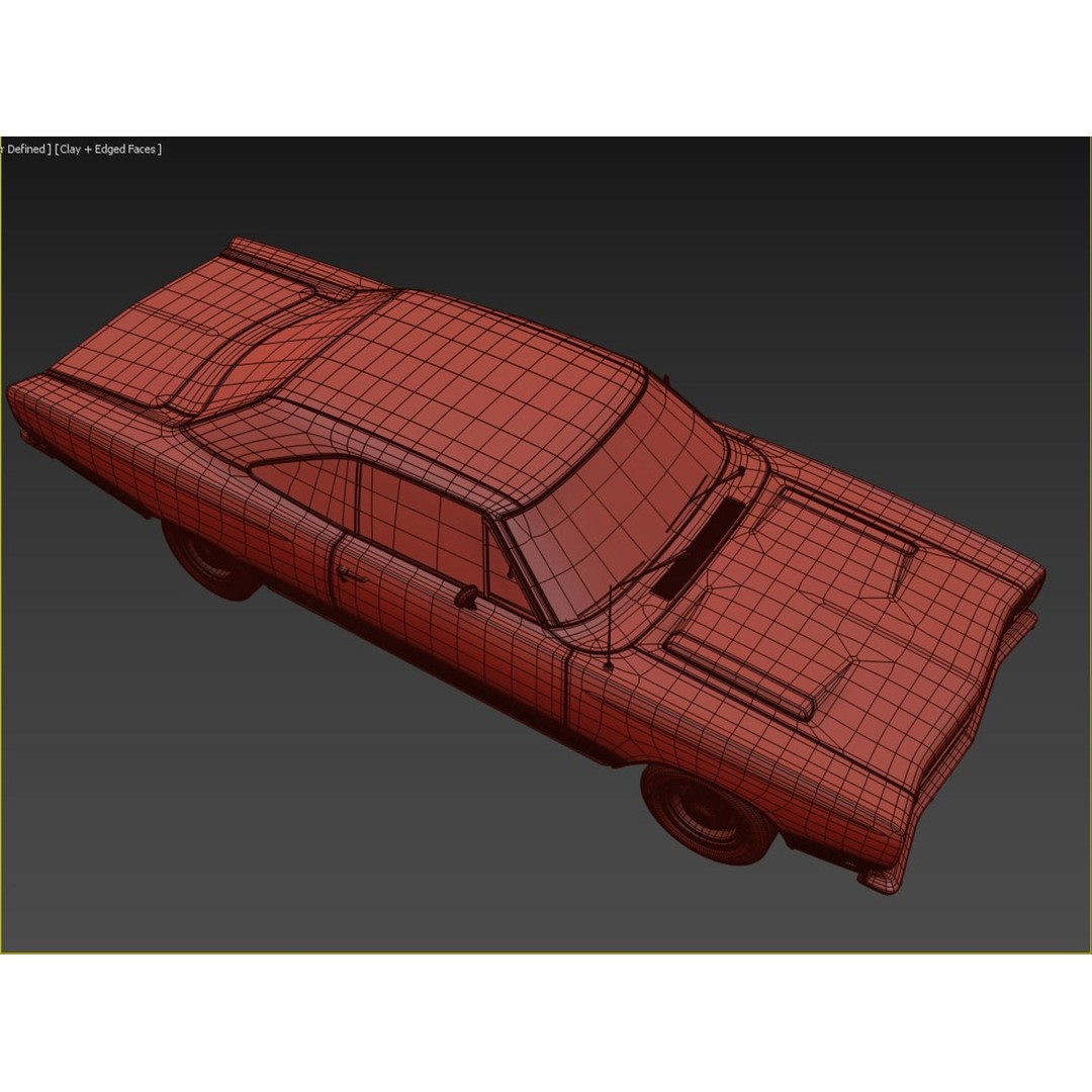 1968 Plymouth GTX 3D Model – High Poly Game Asset, FBX, OBJ - View 18