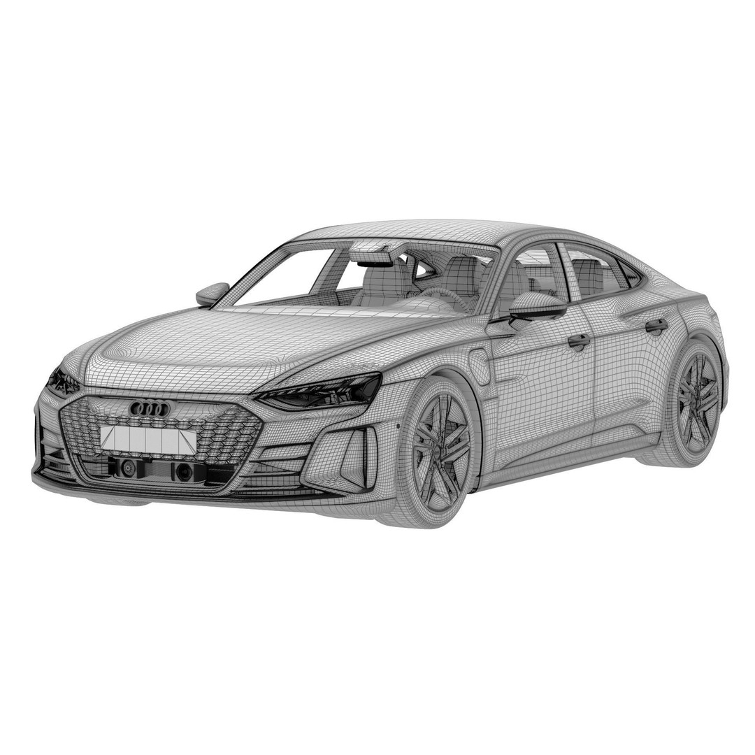 Audi RS e-tron GT 3D Model – High Poly Sport Car, Blender, FBX, OBJ - View 14
