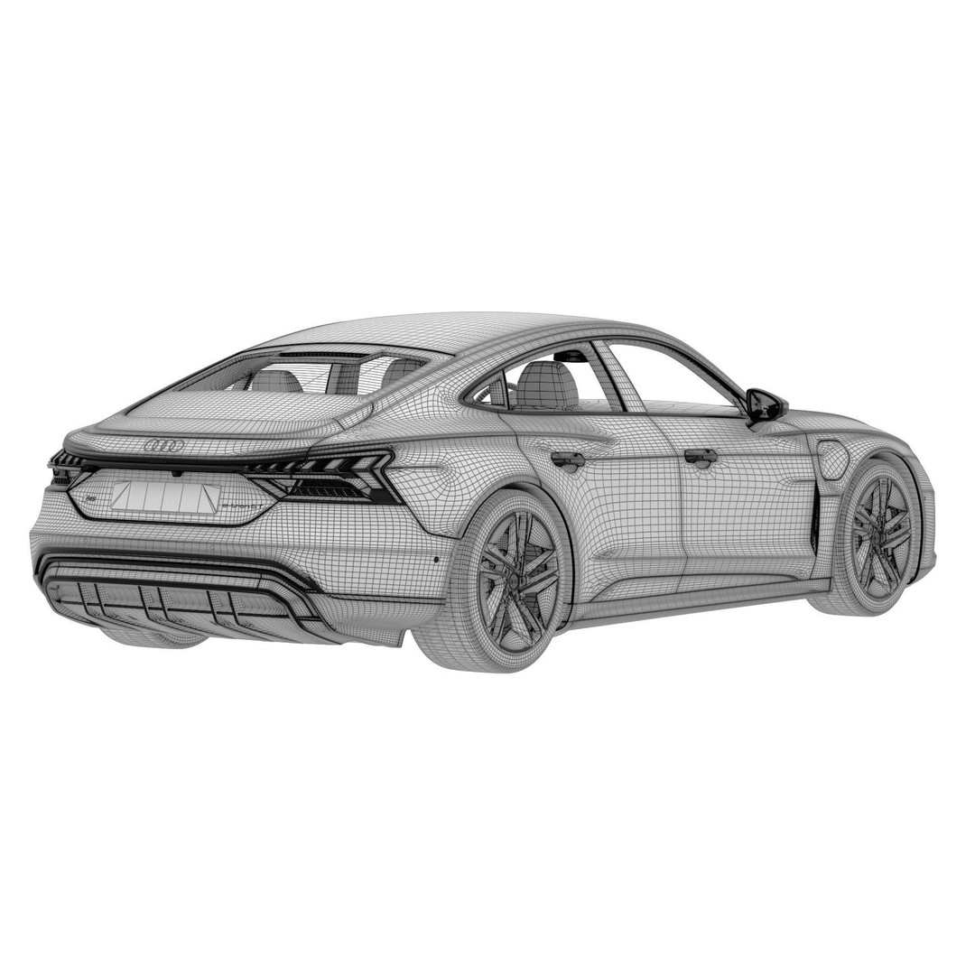 Audi RS e-tron GT 3D Model – High Poly Sport Car, Blender, FBX, OBJ - View 15