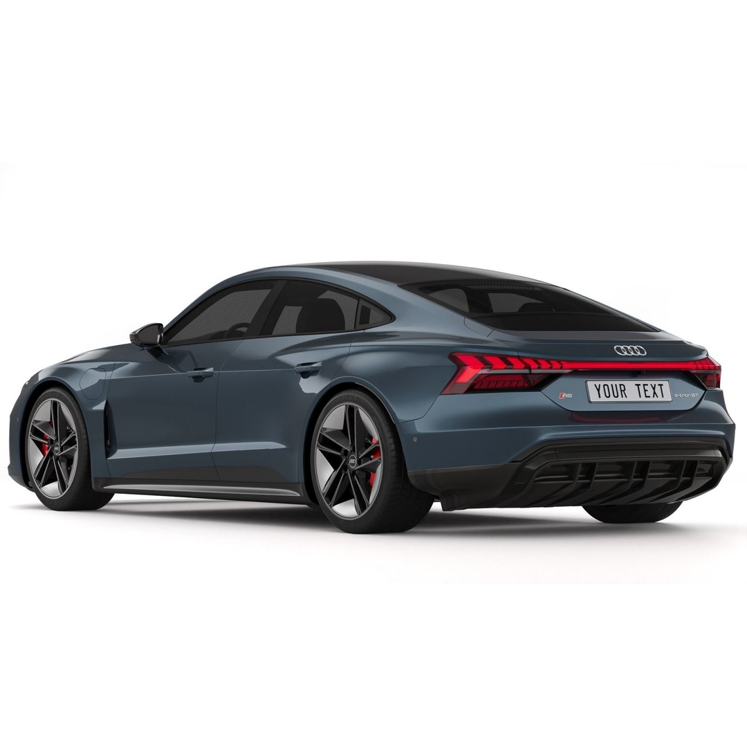 Audi RS e-tron GT 3D Model – High Poly Sport Car, Blender, FBX, OBJ - View 3