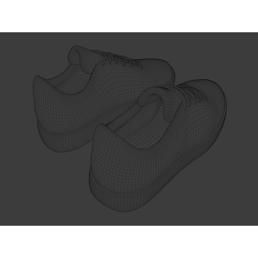 Casual Sneaker 3D Model – Low Poly Veja Style, FBX, PBR Textures - View 13