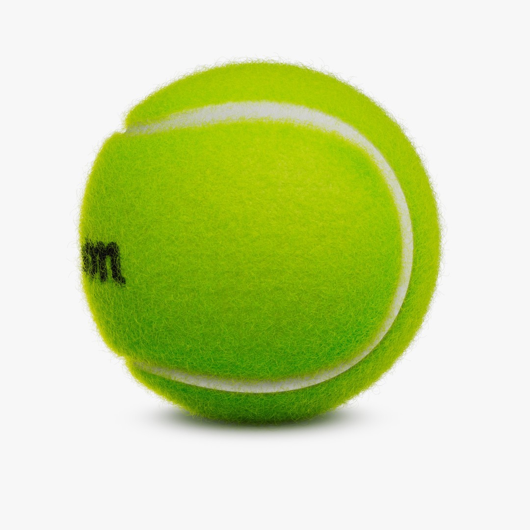Realistic Tennis Ball 3D Model – High Poly PBR Asset, FBX & OBJ - View 4