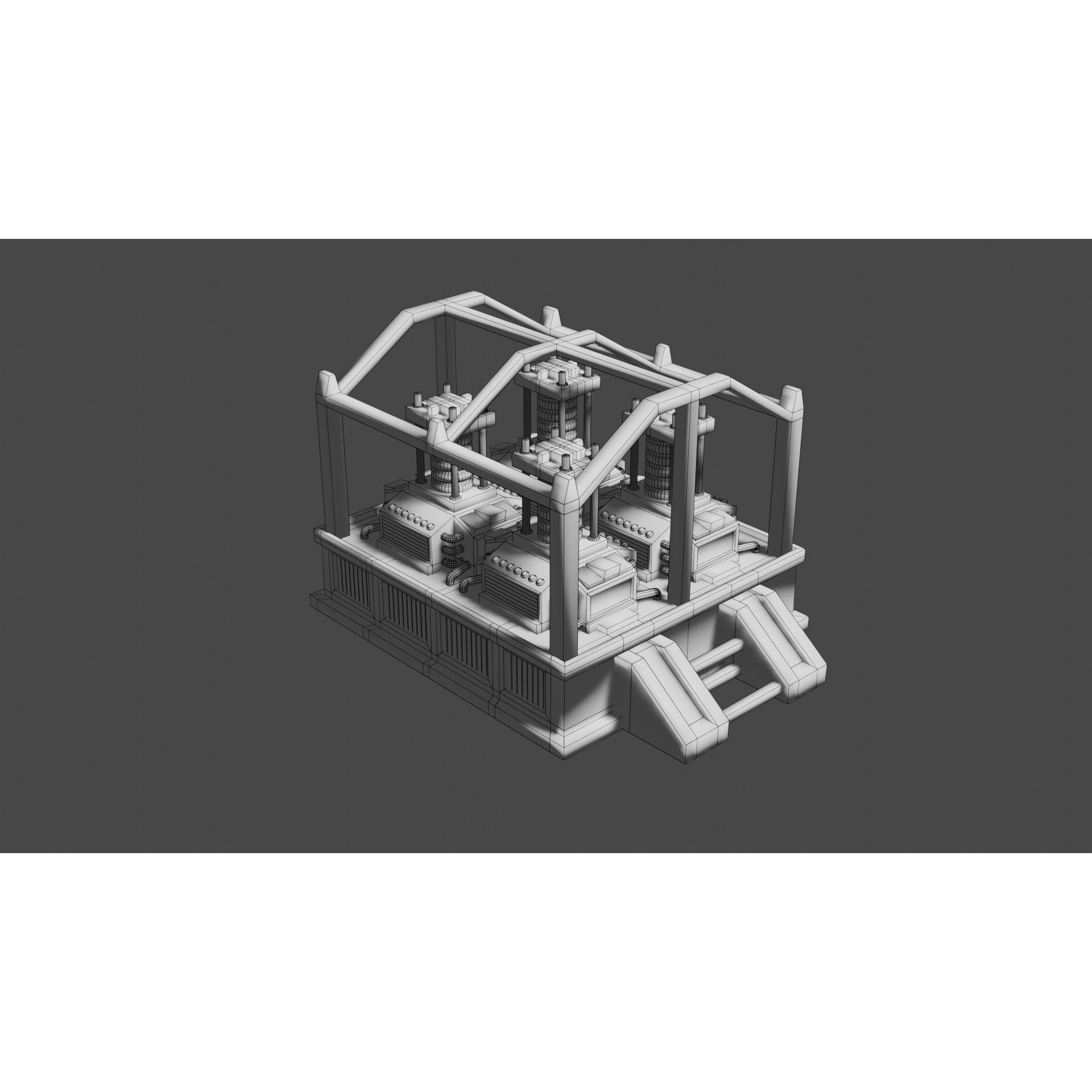 Oxygen Generator - Low-Poly Game-Ready 3D Model - View 22