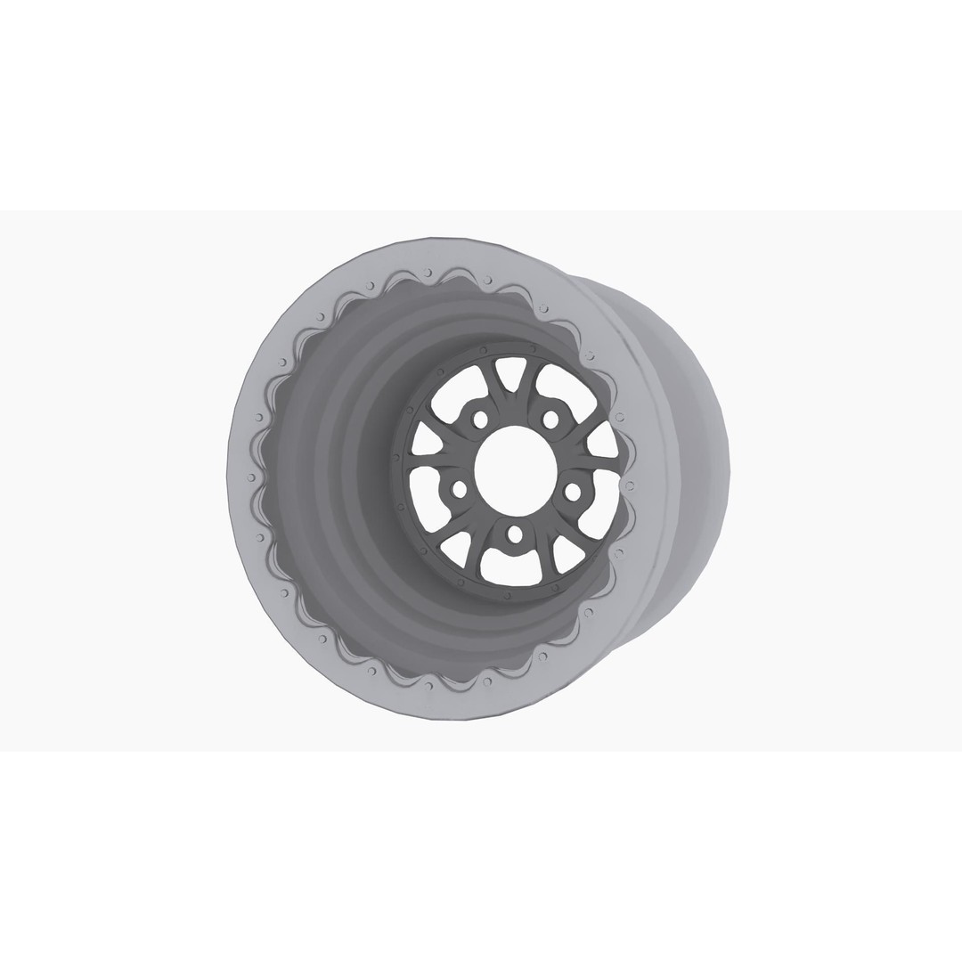 FTD Customs DBL 3D Model – Low Poly Drag Rear Wheel, Game Ready, FBX - View 10