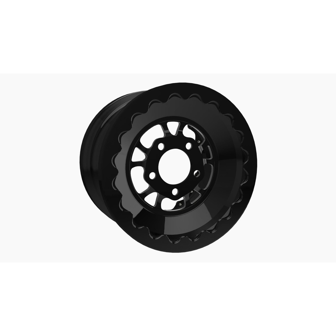 FTD Customs DBL 3D Model – Low Poly Drag Rear Wheel, Game Ready, FBX - View 5