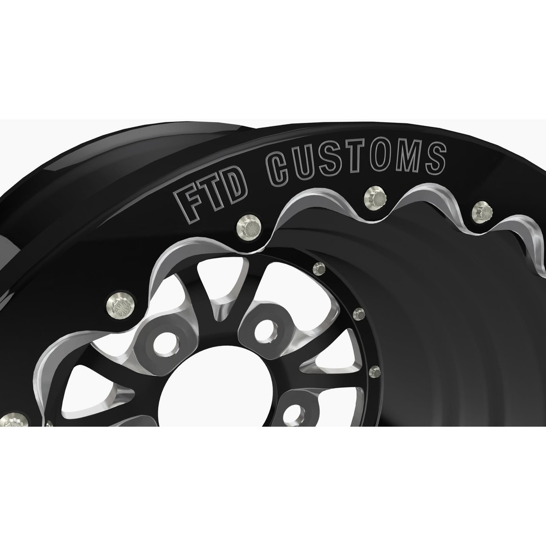 FTD Customs DBL 3D Model – Low Poly Drag Rear Wheel, Game Ready, FBX - View 6