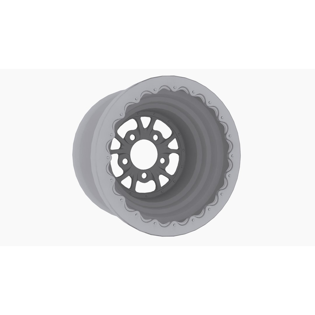 FTD Customs DBL 3D Model – Low Poly Drag Rear Wheel, Game Ready, FBX - View 8