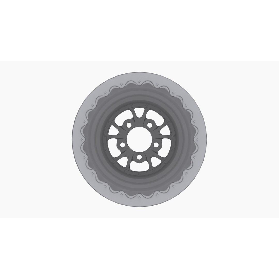 FTD Customs DBL 3D Model – Low Poly Drag Rear Wheel, Game Ready, FBX - View 9