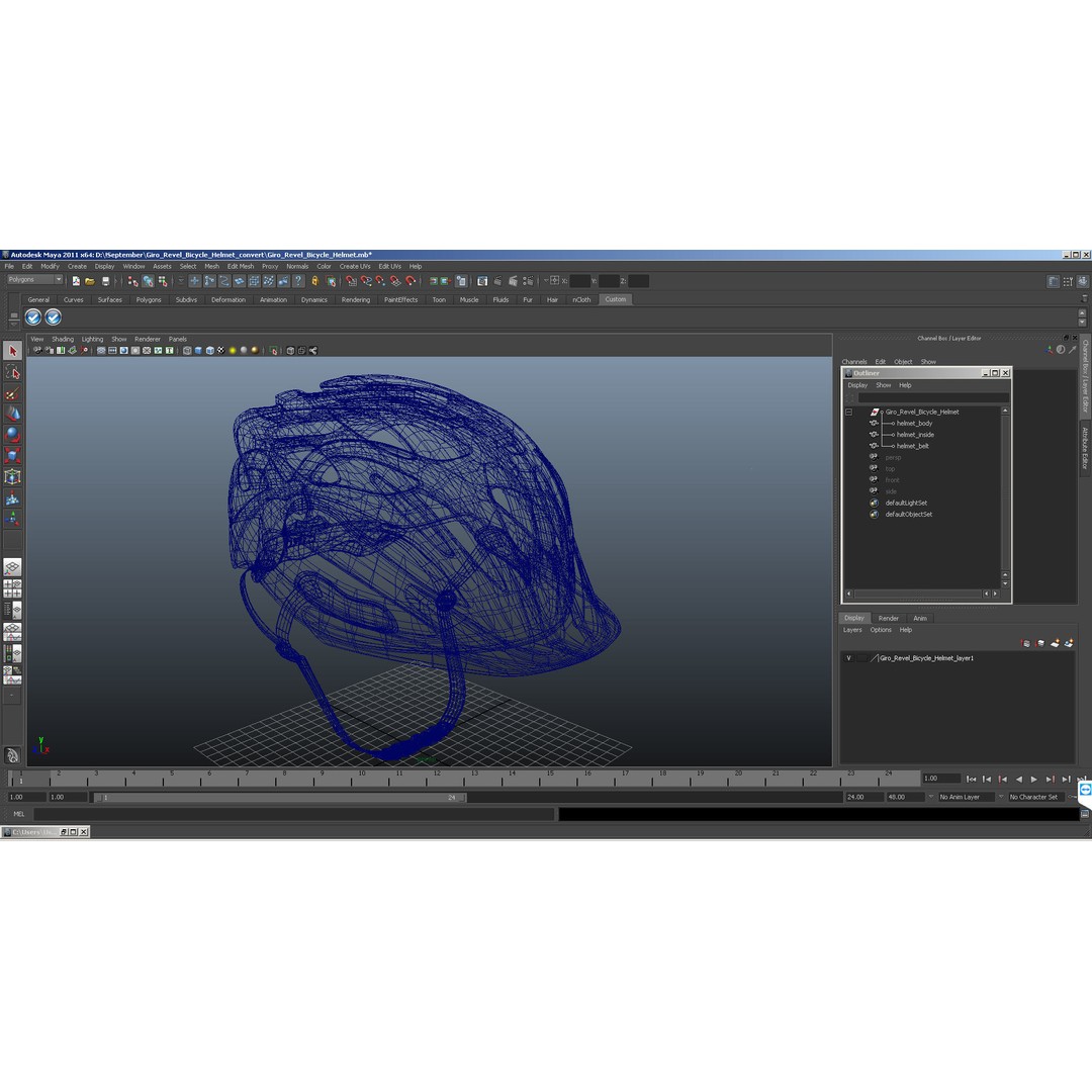 Modern Bicycle Helmet 3D Model – High Quality PBR Textured Asset, FBX