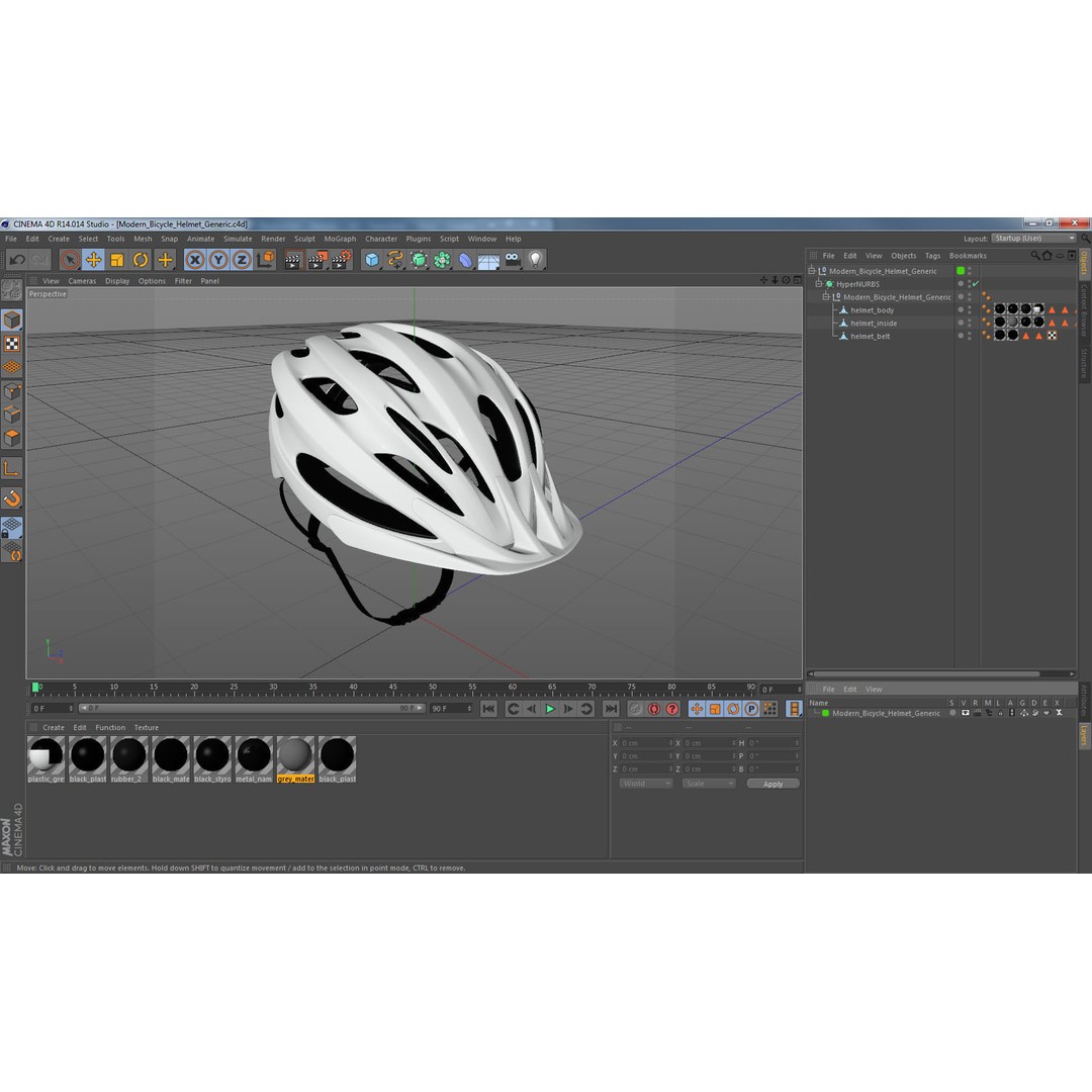 Modern Bicycle Helmet 3D Model – High Quality PBR Textured Asset, FBX - View 23