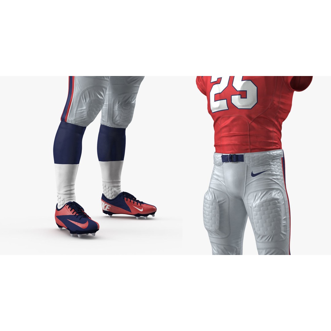 New England Patriots Football Player Uniform 3D Model – PBR Game-Ready Asset, FBX - View 14