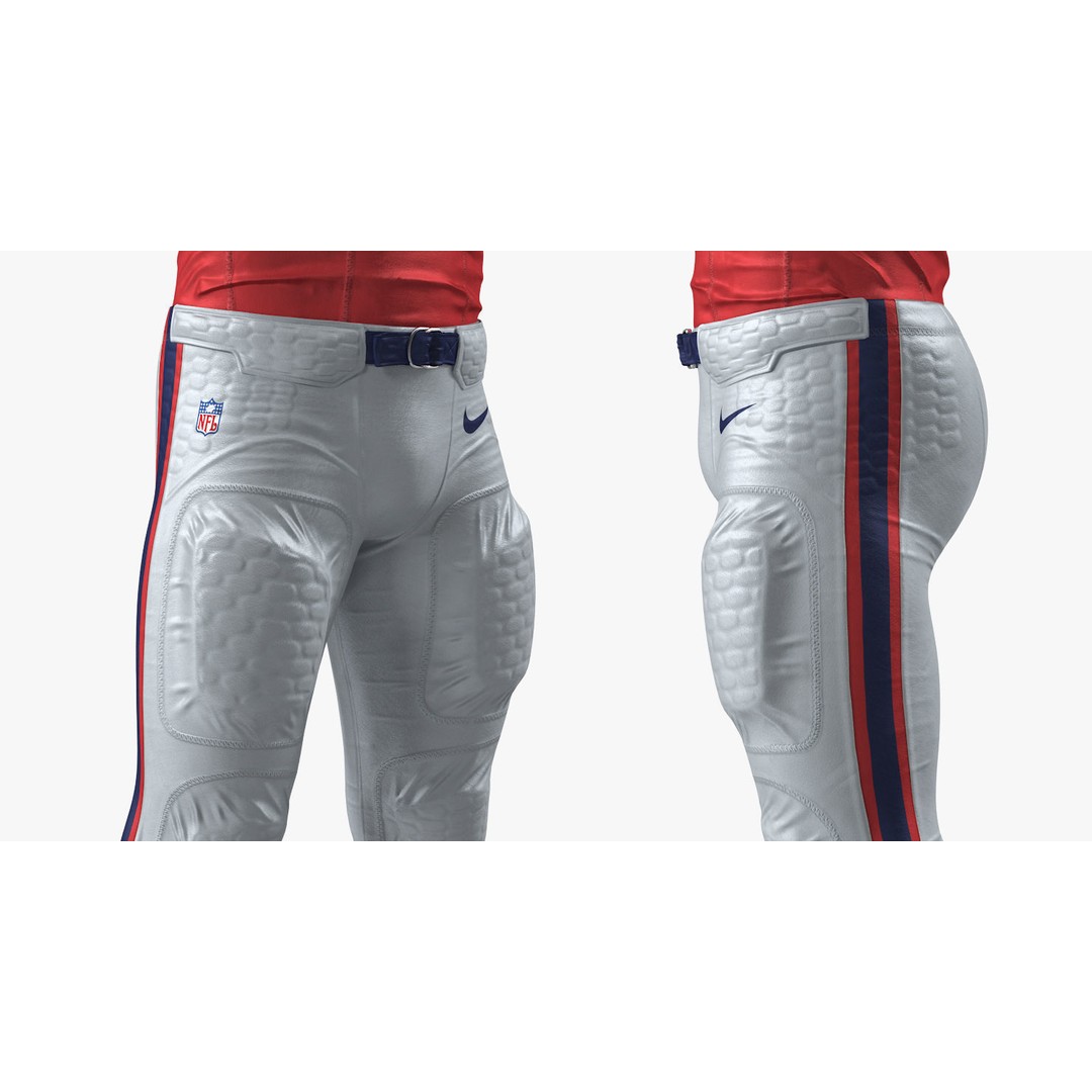 New England Patriots Football Player Uniform 3D Model – PBR Game-Ready Asset, FBX - View 17