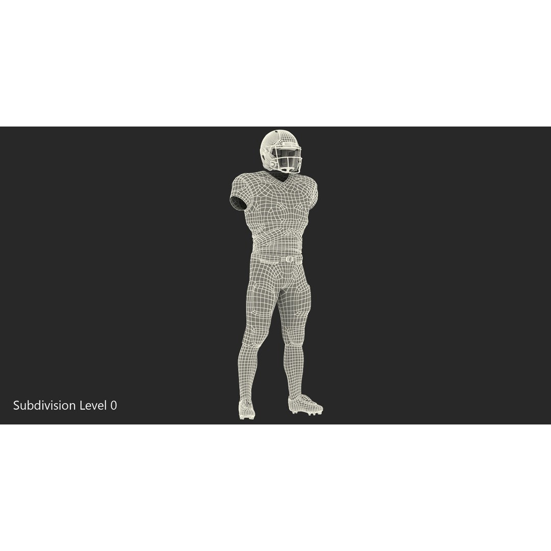 New England Patriots Football Player Uniform 3D Model – PBR Game-Ready Asset, FBX - View 19