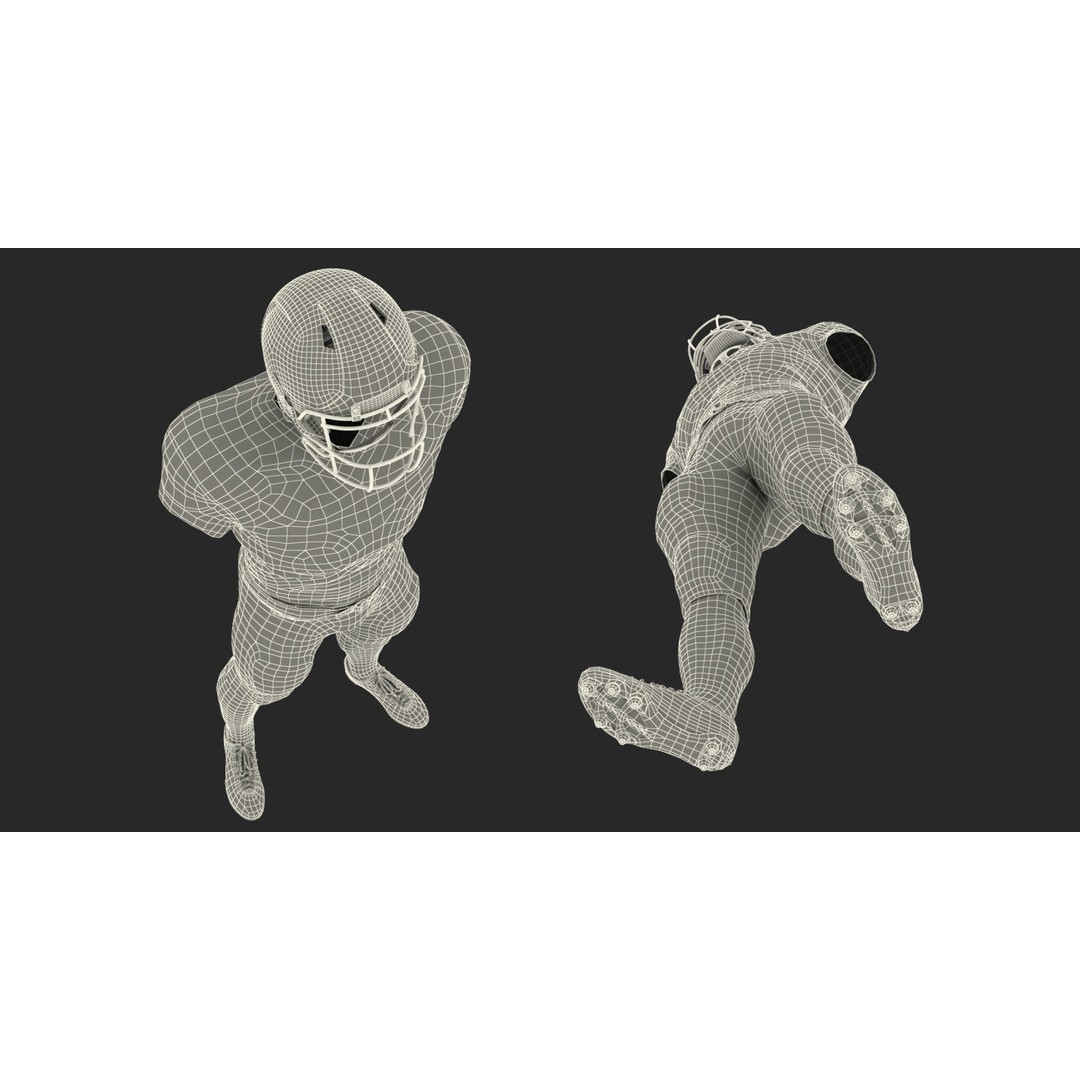 New England Patriots Football Player Uniform 3D Model – PBR Game-Ready Asset, FBX - View 25