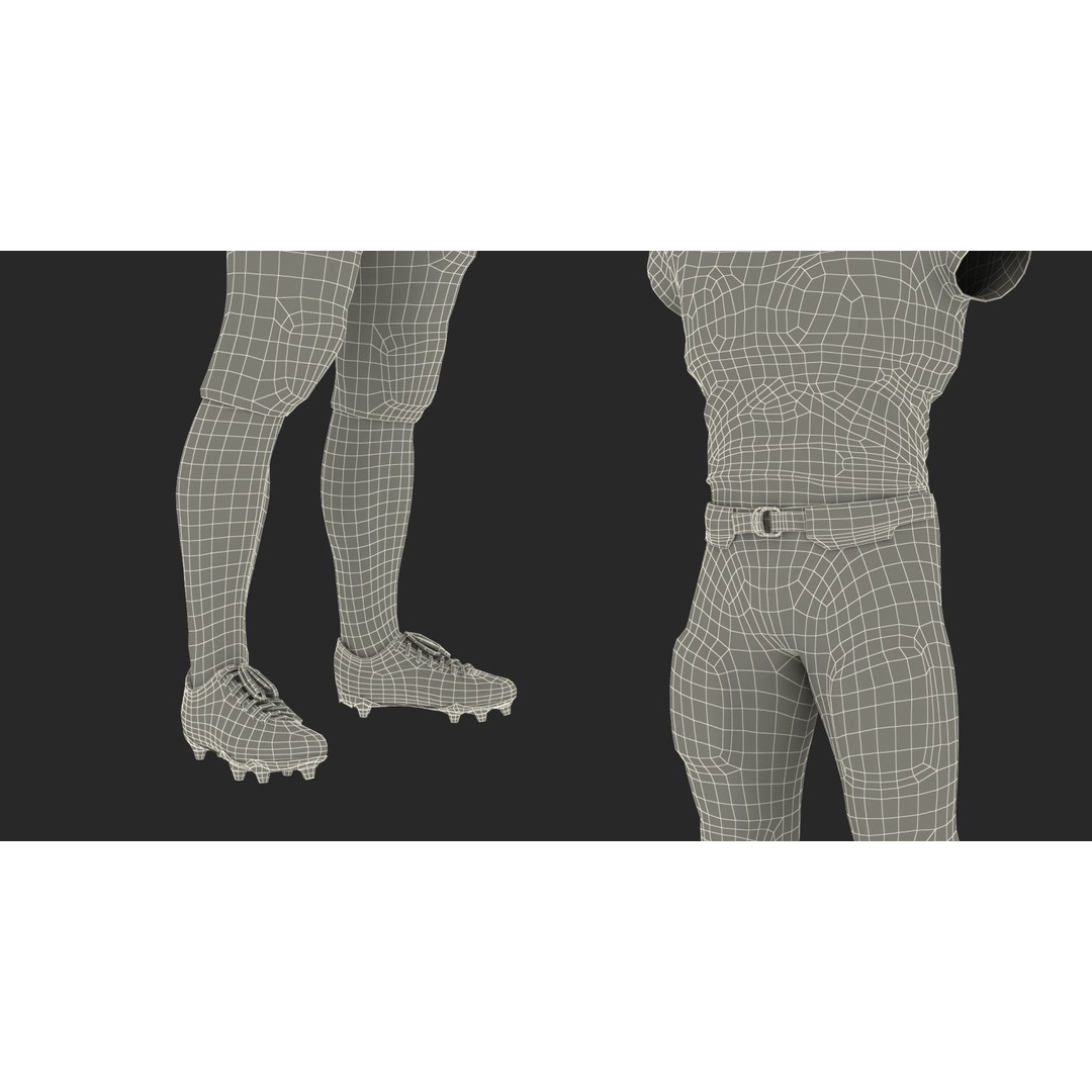New England Patriots Football Player Uniform 3D Model – PBR Game-Ready Asset, FBX - View 28