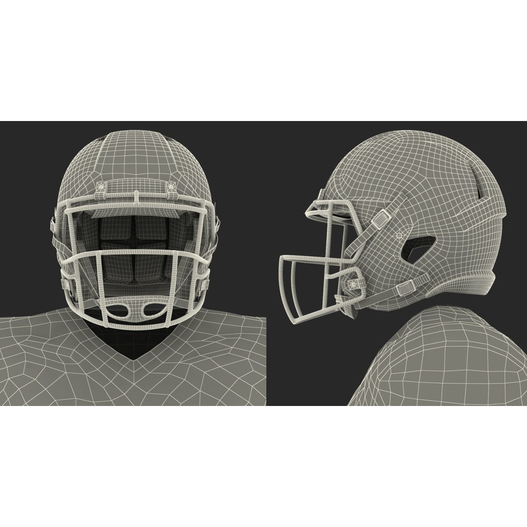 New England Patriots Football Player Uniform 3D Model – PBR Game-Ready Asset, FBX - View 31