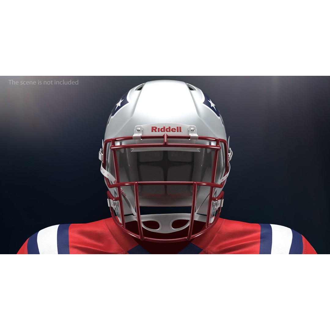 New England Patriots Football Player Uniform 3D Model – PBR Game-Ready Asset, FBX - View 5