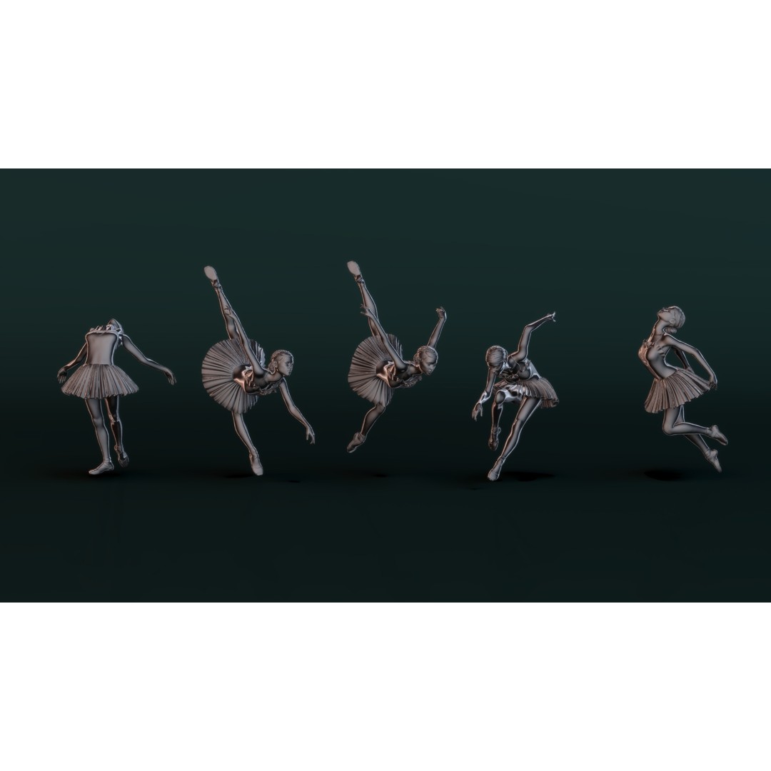 Ballerina 3D Model – High Poly Character for 3D Printing, STL & OBJ - View 11