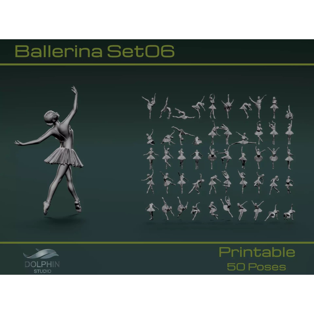 Ballerina 3D Model – High Poly Character for 3D Printing, STL & OBJ - View 2