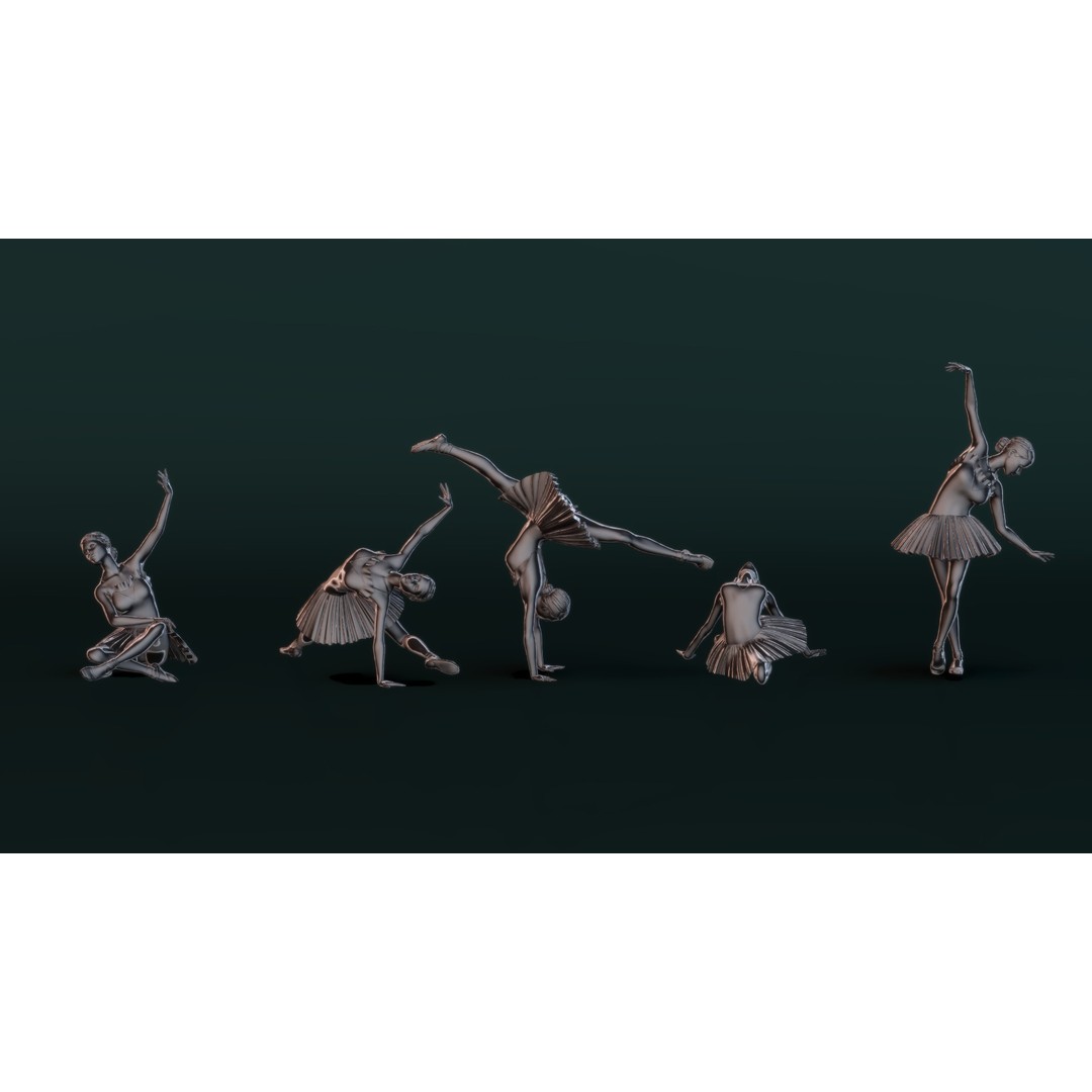 Ballerina 3D Model – High Poly Character for 3D Printing, STL & OBJ - View 5
