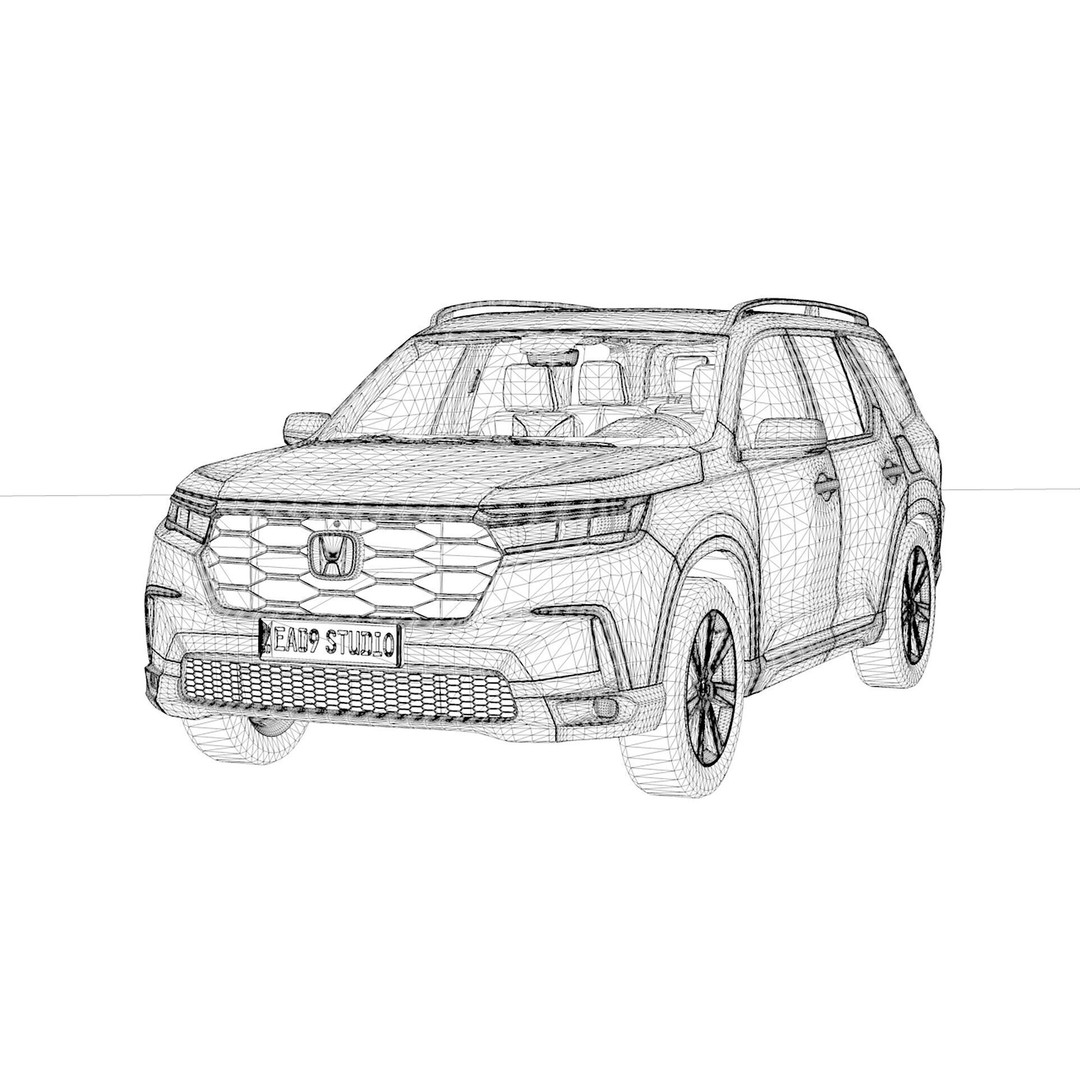 2025 Honda Pilot 3D Model – High Poly Game Asset, FBX, OBJ
