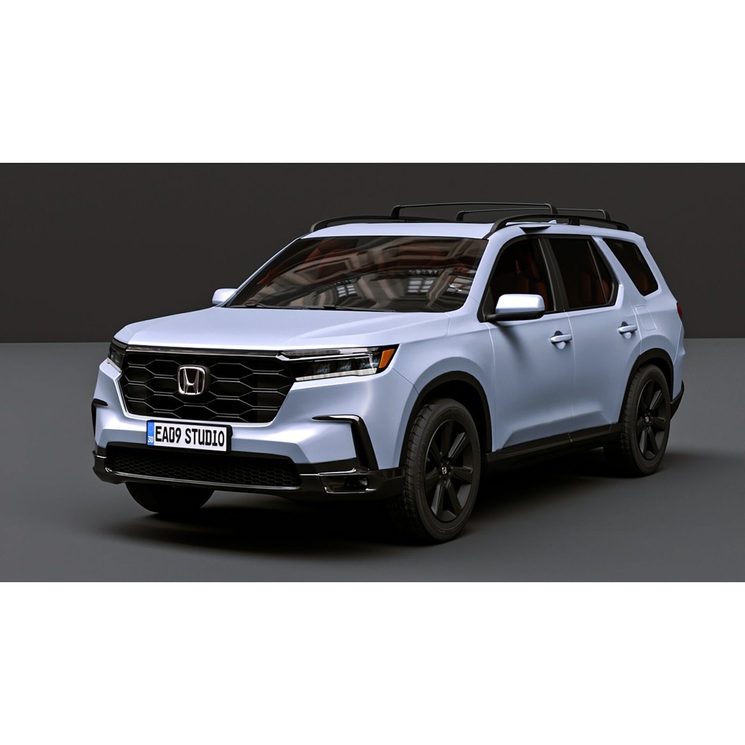 2025 Honda Pilot 3D Model – High Poly Game Asset, FBX, OBJ - View 12