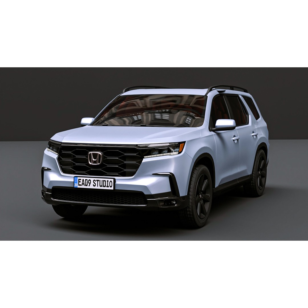2025 Honda Pilot 3D Model – High Poly Game Asset, FBX, OBJ - View 13
