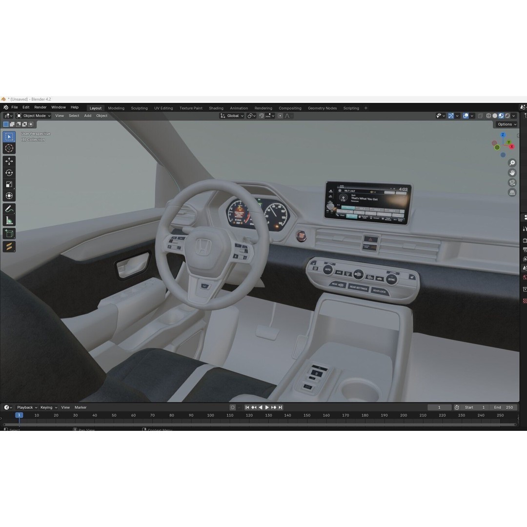 2025 Honda Pilot 3D Model – High Poly Game Asset, FBX, OBJ - View 14