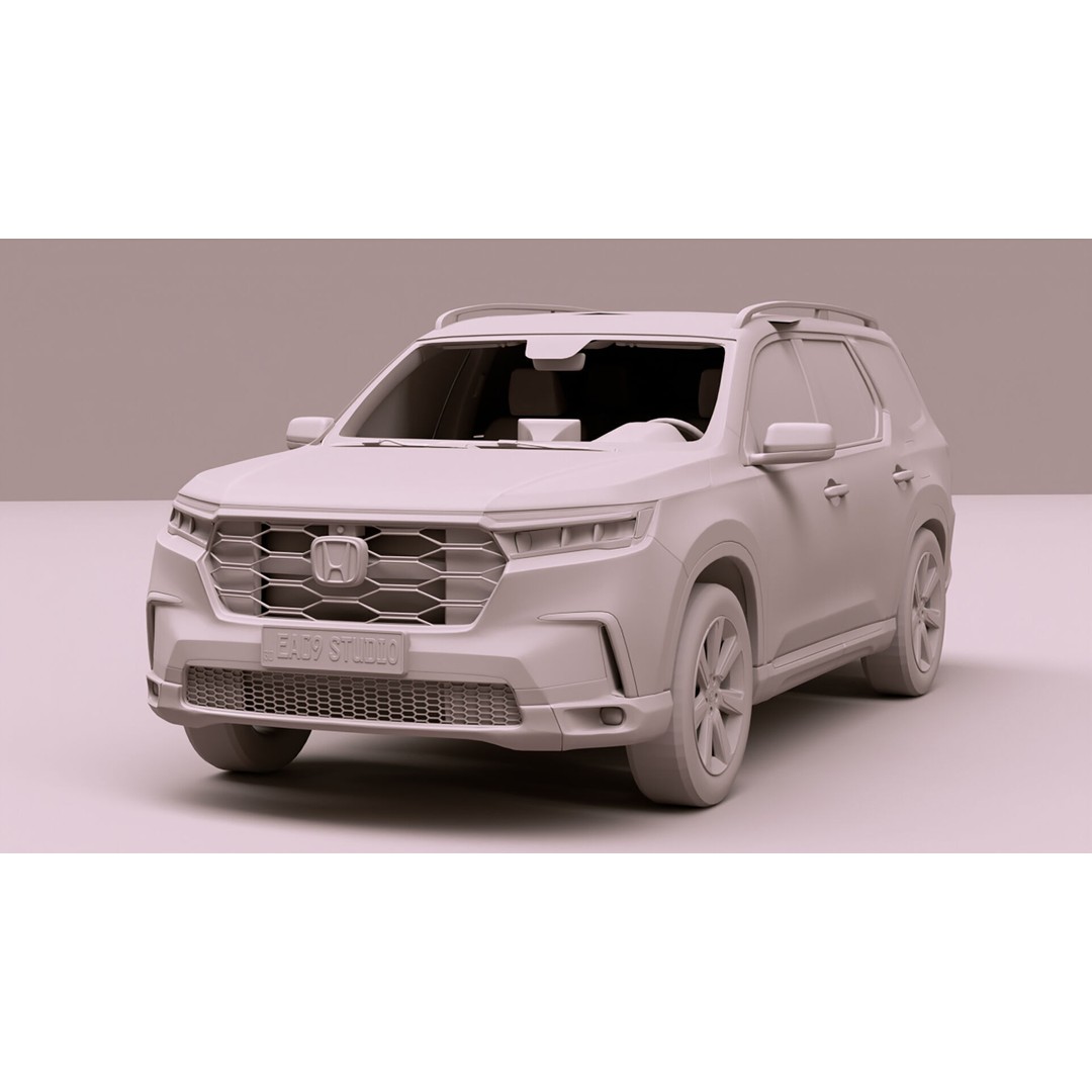2025 Honda Pilot 3D Model – High Poly Game Asset, FBX, OBJ - View 15