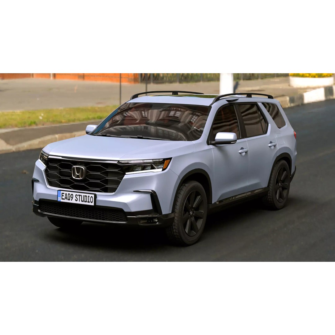 2025 Honda Pilot 3D Model – High Poly Game Asset, FBX, OBJ - View 2