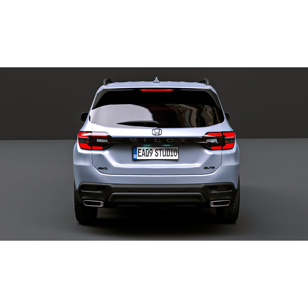 2025 Honda Pilot 3D Model – High Poly Game Asset, FBX, OBJ - View 9