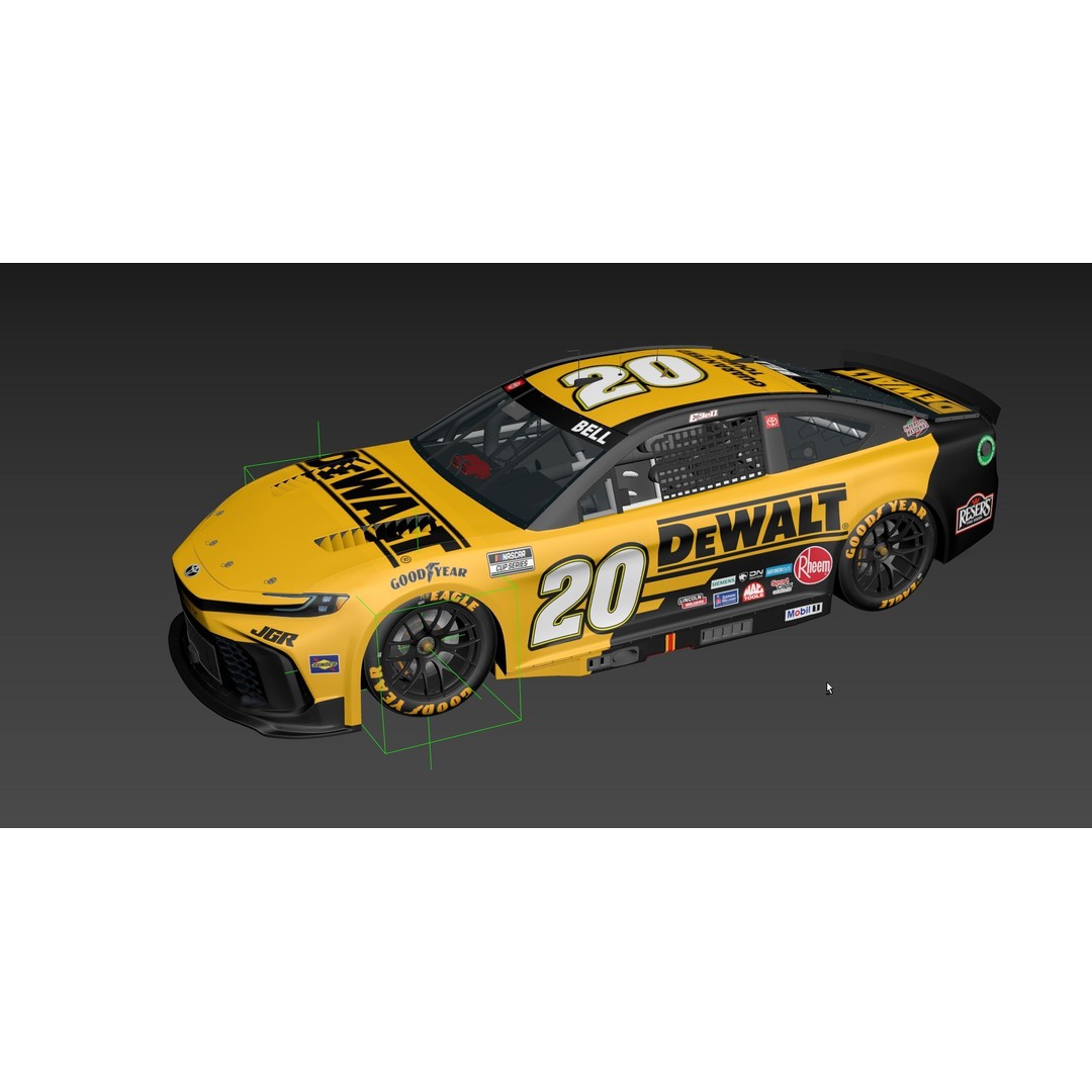 Toyota Camry 3D Model – High Poly Racing Car, FBX, OBJ, Game Ready - View 17