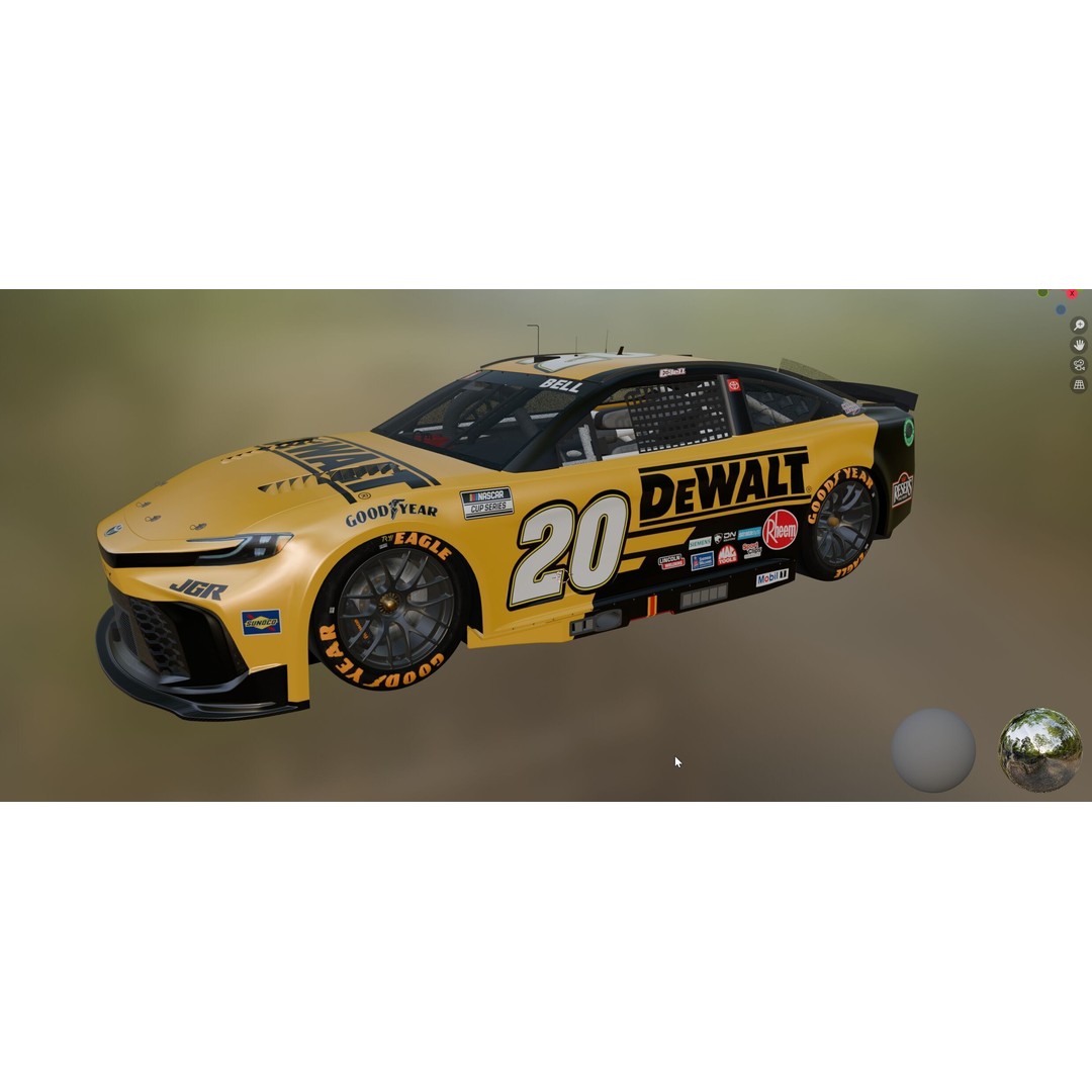 Toyota Camry 3D Model – High Poly Racing Car, FBX, OBJ, Game Ready - View 18